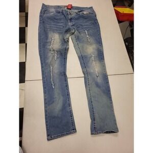 Red Rivet Womens Jeans Size 15‎ Distressed Denim Medium Wash Low Rise Bootcut
